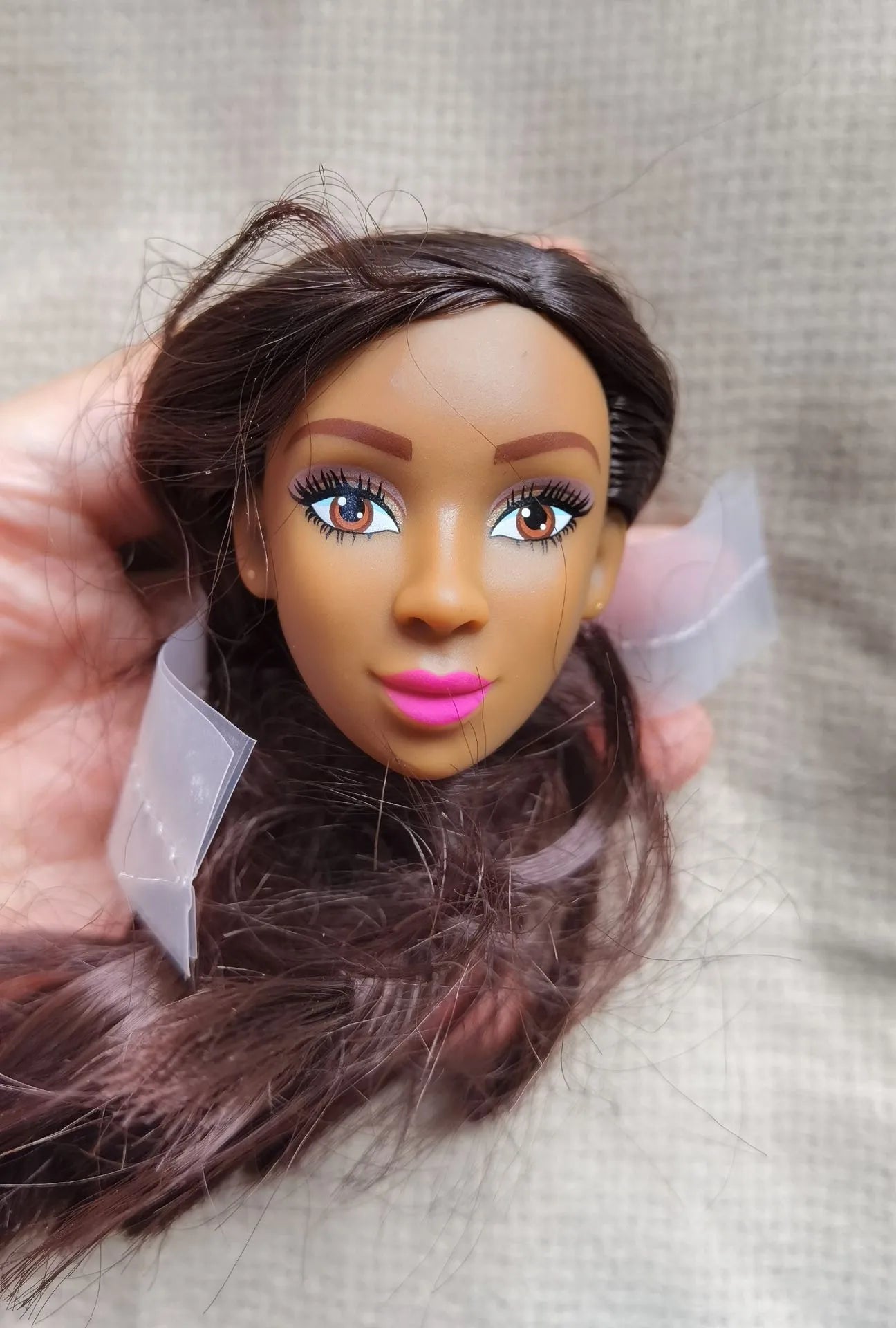 Original 1/6 Doll Supermodel FR Heads — DIY Curly Black Hair Doll Accessories, Limited Edition Collectible Gift