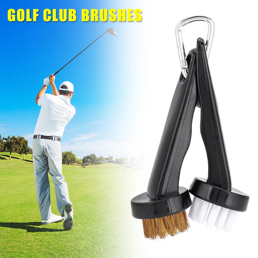 GLOOF Portable Golf Club Brush Kit – Round Head Cleaner for Irons, Putters & Shoe Cleats