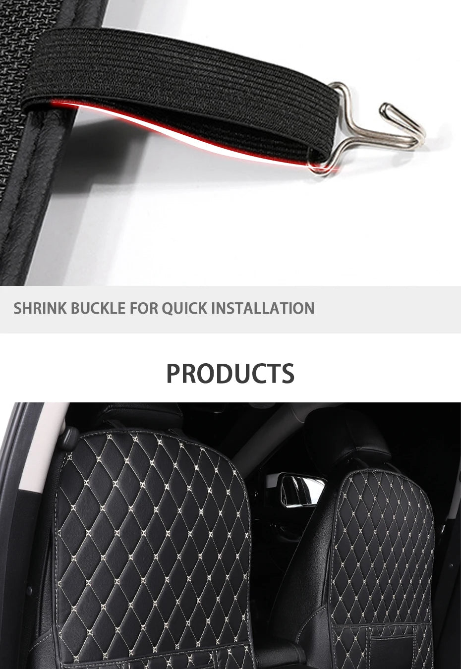 PU Leather Car Seat Back Protector – Anti-Kick Pad for Kids, Child Kick & Dirt Protection, Auto Accessories
