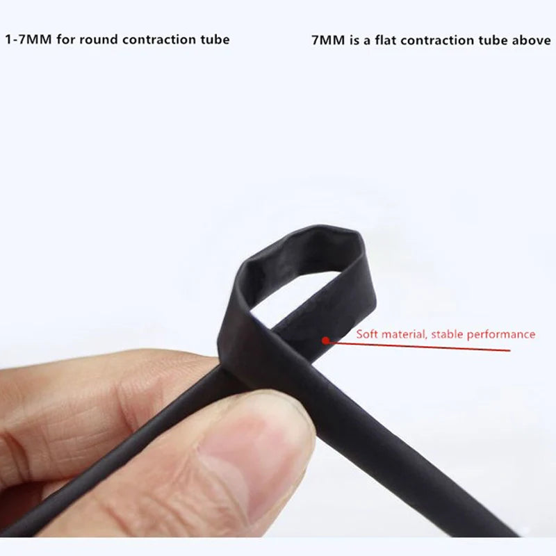 5/1 Meter Black Heat Shrink Tubing - 1mm to 6mm Sizes for Electrical Insulation and Protection