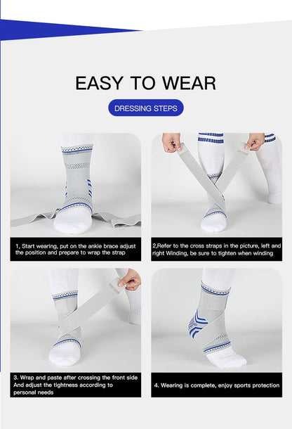 1/2 Pcs Breathable Ankle Support Compression Sleeve — Injury Recovery Joint Pain Sports Socks