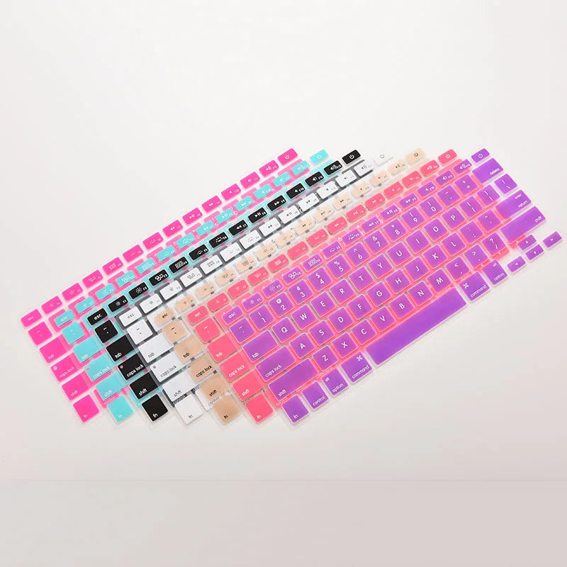 Colorful Silicone Keyboard Cover Sticker: Protector Film for Macbook Air 13 Pro 13 15 17 - 28.7cm X 11.9cm Keyboard Skin