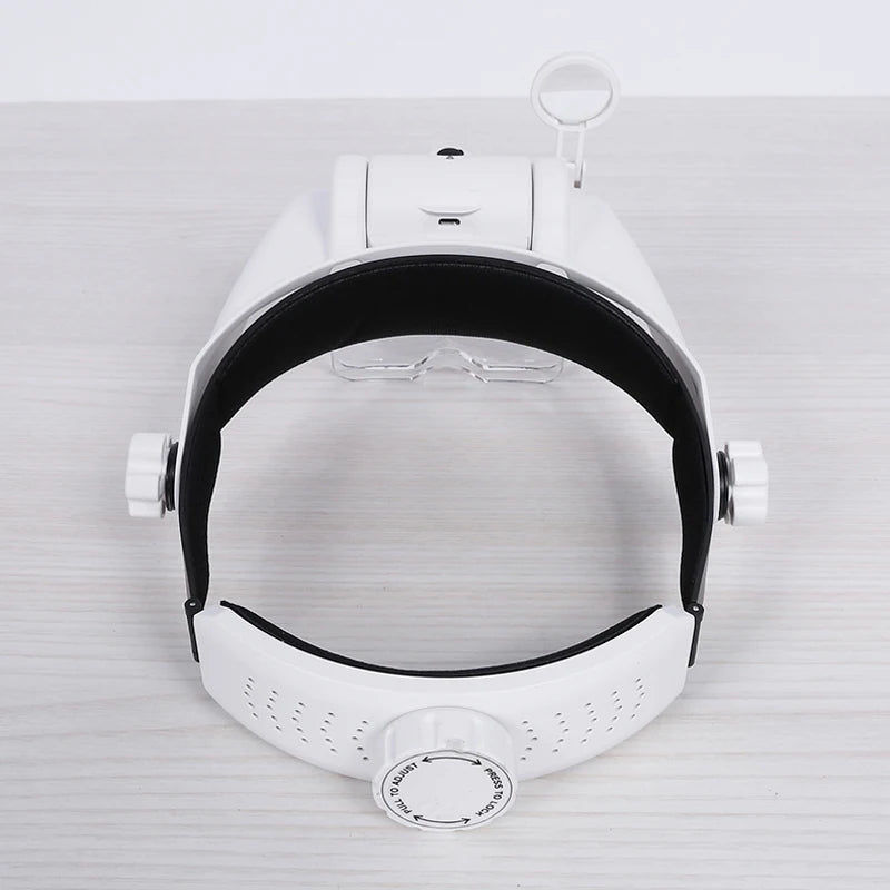 USB Rechargeable Magnifying Glasses Loupe with LED – Watchmaker Repair Tool Headband Magnifier (1.5x-3.5x)
