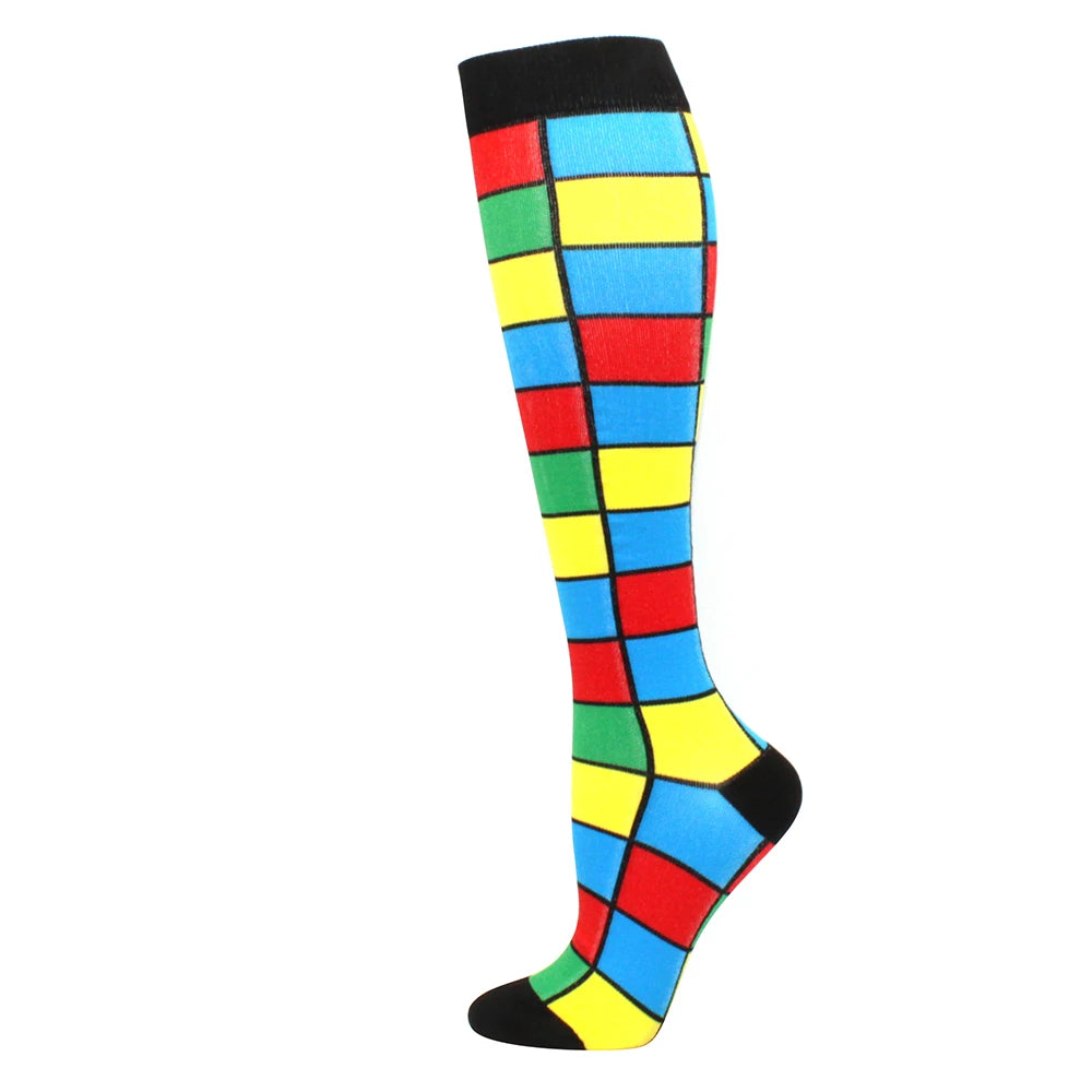 Compression Support Socks for Men & Women – Running Nursing Stockings for Edema, Varicose Veins & Blood Circulation Sports Wear