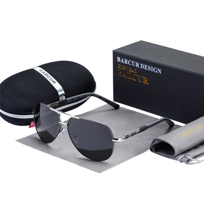 BARCUR Aluminum Vintage Polarized Sunglasses – Classic Men’s & Women’s Driving Shades, UV Protection Eyewear