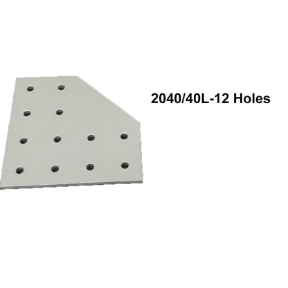 12 Hole Silver Corner Bracket Joint Plate - Angle Connector for 4040/6060 Aluminum Profiles