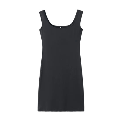Women's Summer Solid Color Strap Dress - Casual Sleeveless Everyday Fashion Mini Dress