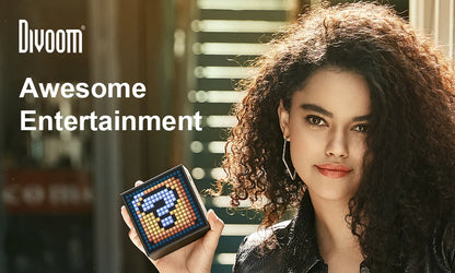 Divoom Timebox Evo Bluetooth Speakers – Wireless with Clock, Alarm, Programmable LED Display for Pixel Art Creation, Unique Gift