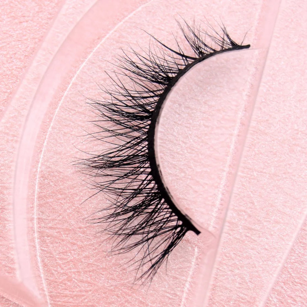 Visofree 3D Mink Eyelashes – Thick Handmade Full Strip Cruelty-Free False Lashes for Makeup M56