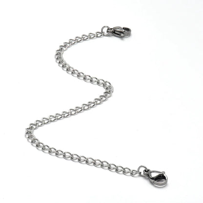 5PCS Stainless Steel Necklace & Bracelet Extender Chains – Lobster Clasp Extension Chains for Jewelry Making & Anklets