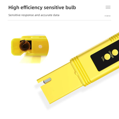 LCD Digital PH Meter - Portable Water Quality Tester, 0.1 ATC High Accuracy PH Test Pen for Aquarium, Pool & Hydroponics