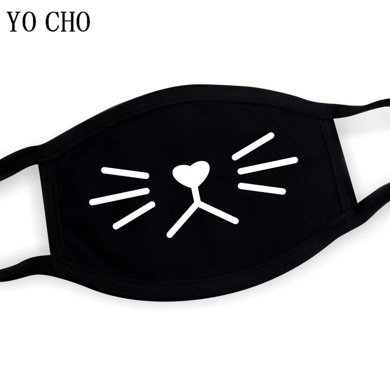YO CHO Unisex Cotton Dust Mouth Mask – Anime Cartoon Respirator, Warm Mouth Muffle, Perfect Birthday Party Gift