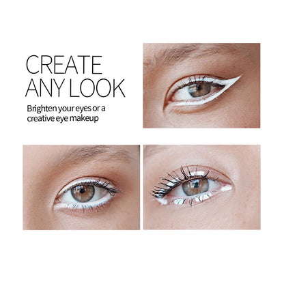 Waterproof White Eyeliner Pencil – Quick-Dry, Long-Lasting No-Bloom Eye Liner Pen for Professional Makeup