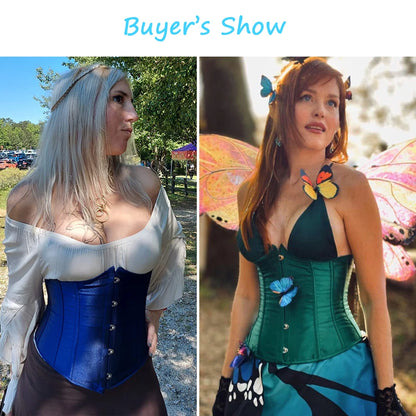 Sculpt Your Curves: Sexy Underbust Corset Waist Slimming Bustier - Steampunk Lace-up Design, Body Shaper and Waist Trainer for Women