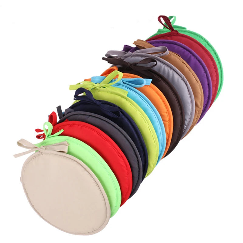 Round Chair Cushion – Candy Color Seat Pad with Drawstring, Home Decor & Office Chair Cushion, 30cm & 38cm