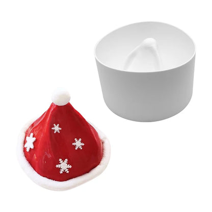Christmas Silicone Cake Molds — Tree, Snowflake & Hat Shapes for Mousse, Chocolate & Holiday Baking