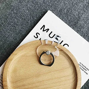 Universal Magnetic Mobile Phone Holder – Cute Finger Ring Stand, Transparent for iPhone 11, 12, XS Max