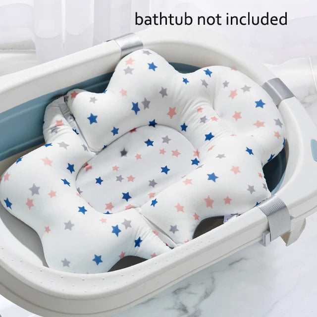 Non-Slip Baby Bath Cushion – Newborn Safety Support Pad & Soft Bathtub Mat