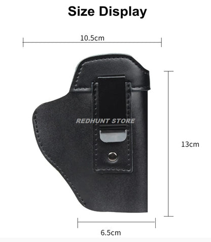 Tactical Leather Holster – IWB Concealed Carry Airsoft Gun Holster for Glock 17/19/43, Sig P365, PX4 & M9 9mm Hunting Accessory