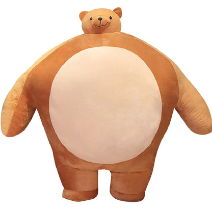 Kawaii Cartoon Little Head Bear Plush Toy – Soft Decorative Pillow for Kids, Home, & Girlfriend Birthday Gift