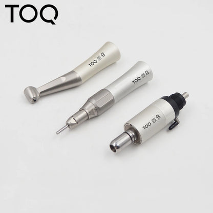 Dental Low Speed Handpiece Kit – Mini Air Motor with 4-Hole Contra Angle & Straight Handpiece for Dentists