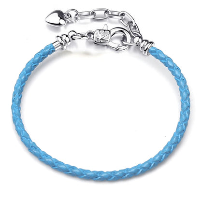 BAOPON 9-Color Leather Charm Bracelet - DIY Chain Jewelry Gift for Women & Girls