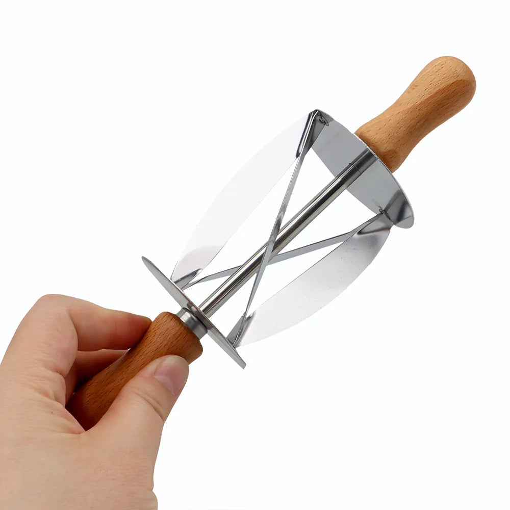 Stainless Steel Croissant Bread Dough Pastry Rolling Cutter: Baking Tool for Perfect Croissant