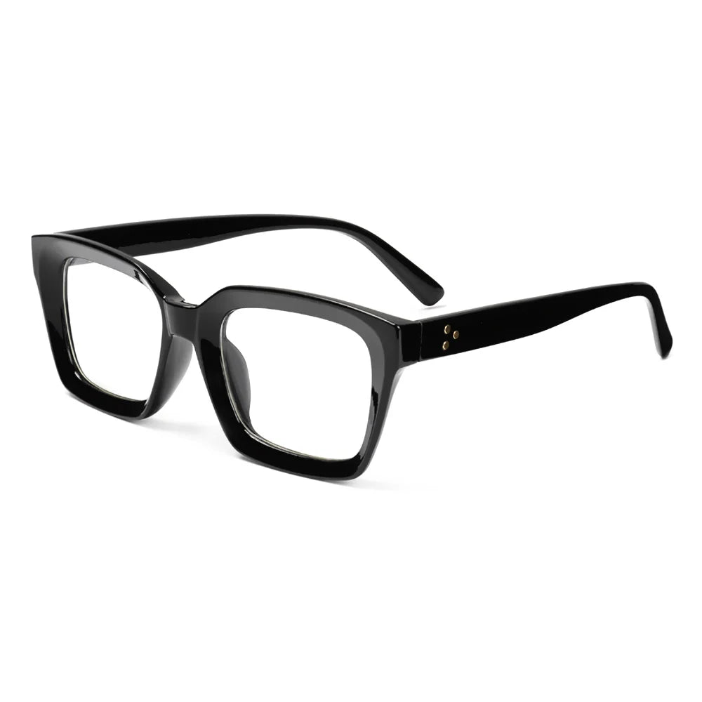 Fashion Square Reading Glasses for Men & Women – Large Frame High-Definition Presbyopia Eyewear, Diopter +1.0 to +4.0