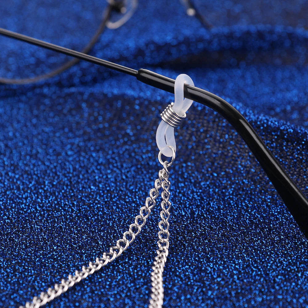 Women's Eyeglass Chain - Hollow Star & Pearl Beaded Lanyard for Sunglasses & Reading Glasses