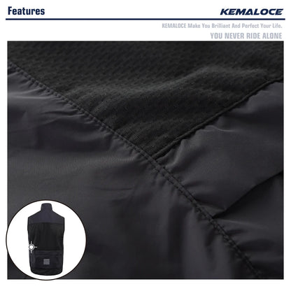 KEMALOCE 2023 Cycling Vest - Navy Blue Windproof Sleeveless Bicycle Gilet, Lightweight MTB Sports Wind Vest for Men