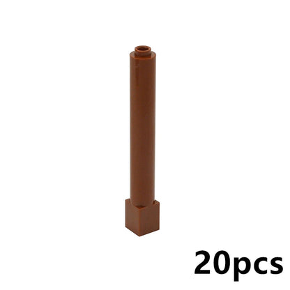 1x1x6 Pillar Building Blocks - DIY Creative Assembly Bricks Compatible with Classic Building Toys, Bulk Educational Model Pieces
