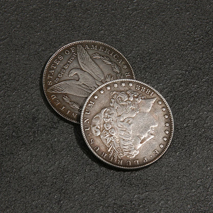 Steel Morgan Dollar Coin (3.8cm) – Magic Trick Prop for Appearing & Disappearing Coin Performances