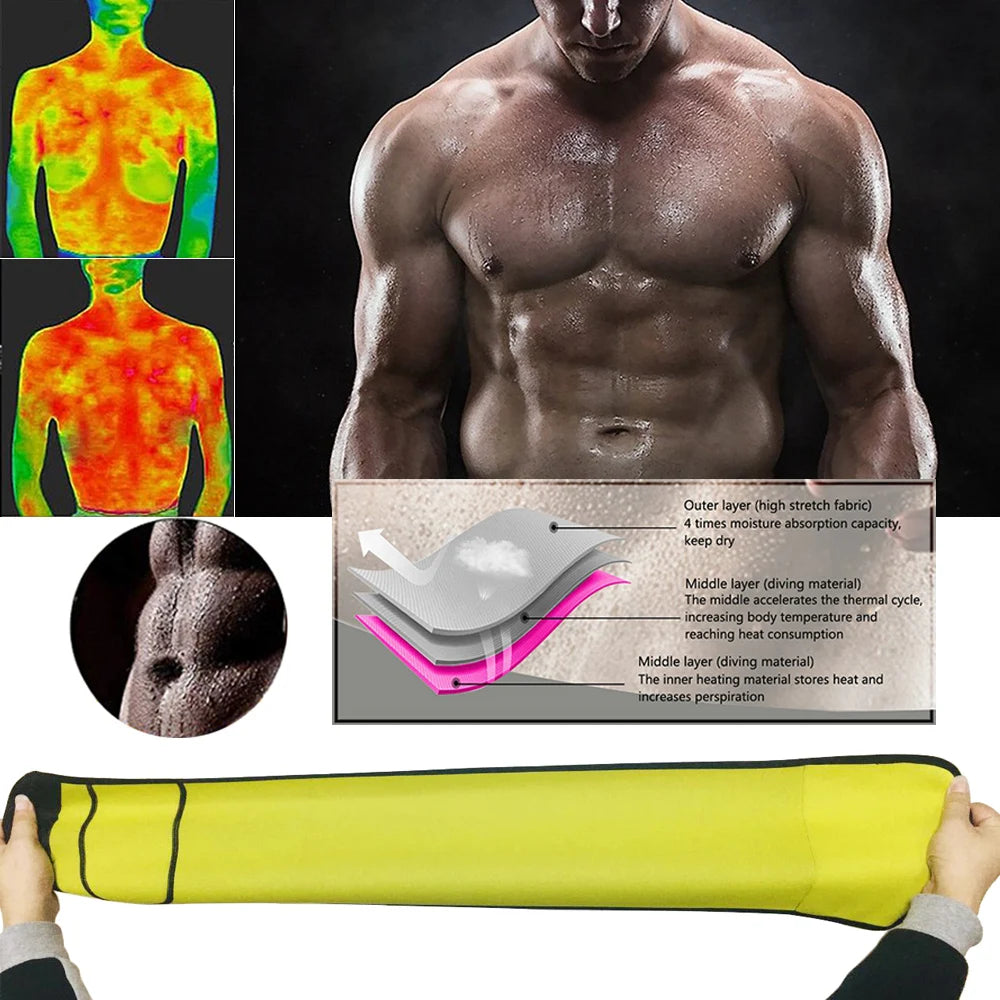 Sauna Waist Trainer Slimming Belt — Men & Women Fitness Cincher Corset for Belly Control, Sweat & Fat Burning