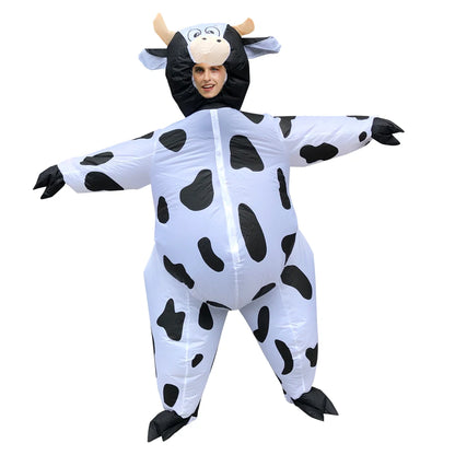 Adult Inflatable Cow Costume – Scary Monster Blow-Up Cosplay for Halloween, Christmas, Party & Stage Festival