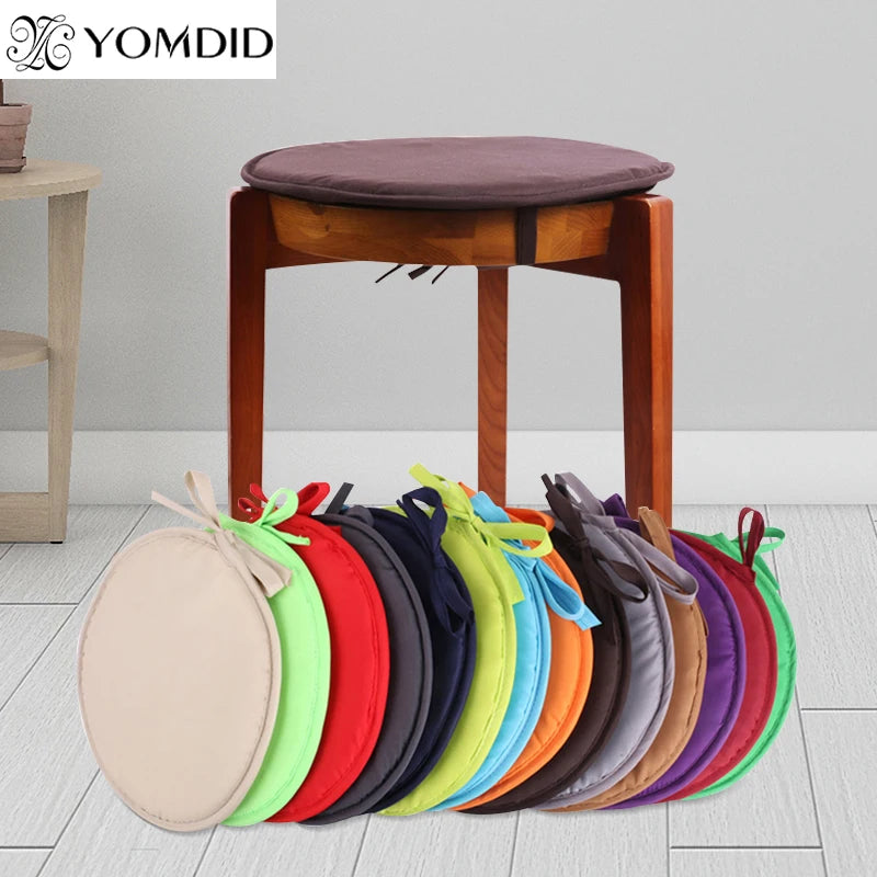 Round Chair Cushion – Candy Color Seat Pad with Drawstring, Home Decor & Office Chair Cushion, 30cm & 38cm