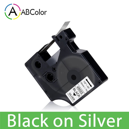 12mm Black on White Label Tape Cartridge Compatible with Dymo LabelManager 160 & 280