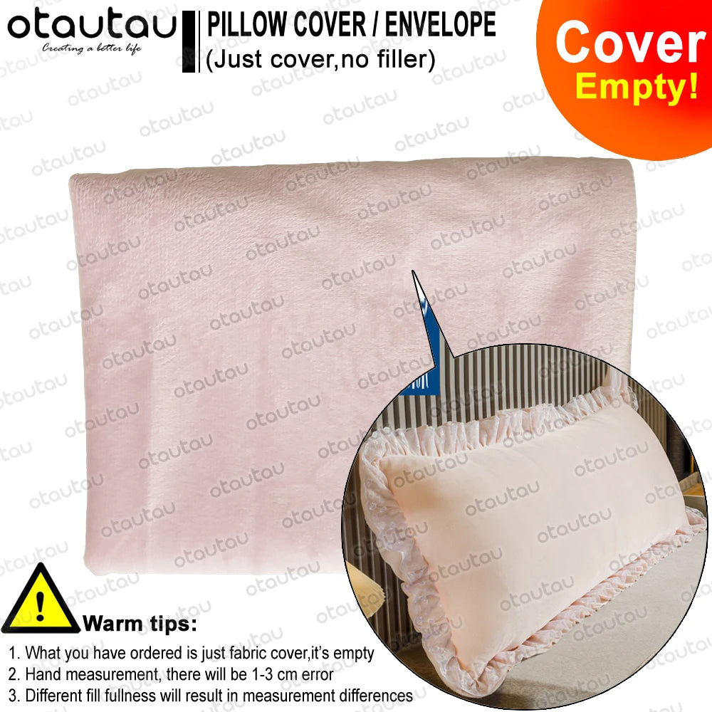 OTAUTAU Bed Headboard Pillowcase - Rectangle Long Body Pillow Cover for Headboard, Sofa & Bedding Decor KD012