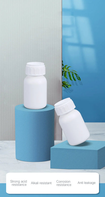 Empty Fluorinated Plastic Bottle with Tamper-Evident Cap — Leakproof Refillable Liquid Container 50ml-1000ml
