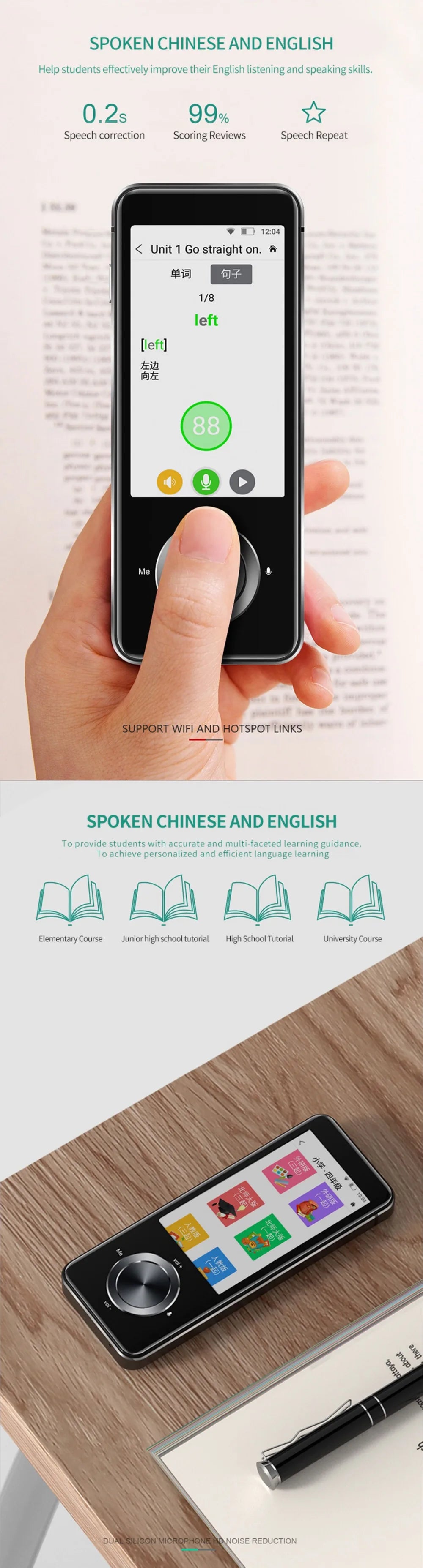 Newest M9 Instant Voice Translator – Portable Smart Language Translator, Real-Time Translation, Supports 12 Offline Languages