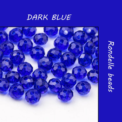 300PCS 4mm Round Crystal Glass Beads Set – Colorful Spacer Beads for Bracelet Jewelry Making & DIY Crafts (Buy 1 Get 1 Free)