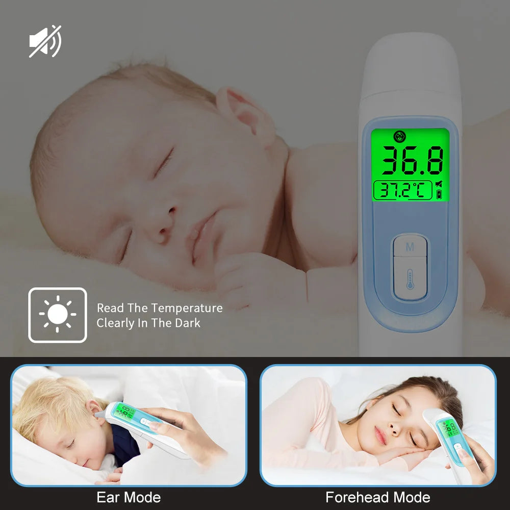 ELERA Digital Infrared Ear & Forehead Thermometer — Non-Contact Baby & Adult Body Thermometro with LCD, Fever & Household Health Monitor