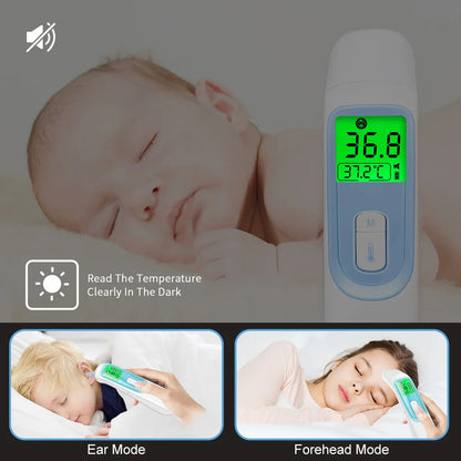 ELERA Digital Infrared Ear & Forehead Thermometer — Non-Contact Baby & Adult Body Thermometro with LCD, Fever & Household Health Monitor