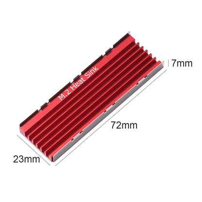 M.2 SSD HeatSink Aluminum Radiator - Thermal Cooling Pad for NVME NGFF M.2 2280 SSD, Desktop PC & PS5