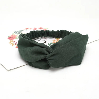 Women Cross Top Knot Headband – Elastic Soft Solid Color Hair Bands, Twisted Knotted Headwrap, Hair Accessories for Girls
