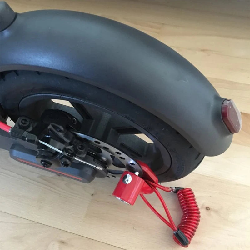 Disc Brake Lock with Steel Wire for Xiaomi M365 1S Pro - Universal Electric Scooter Theft Protection Accessories