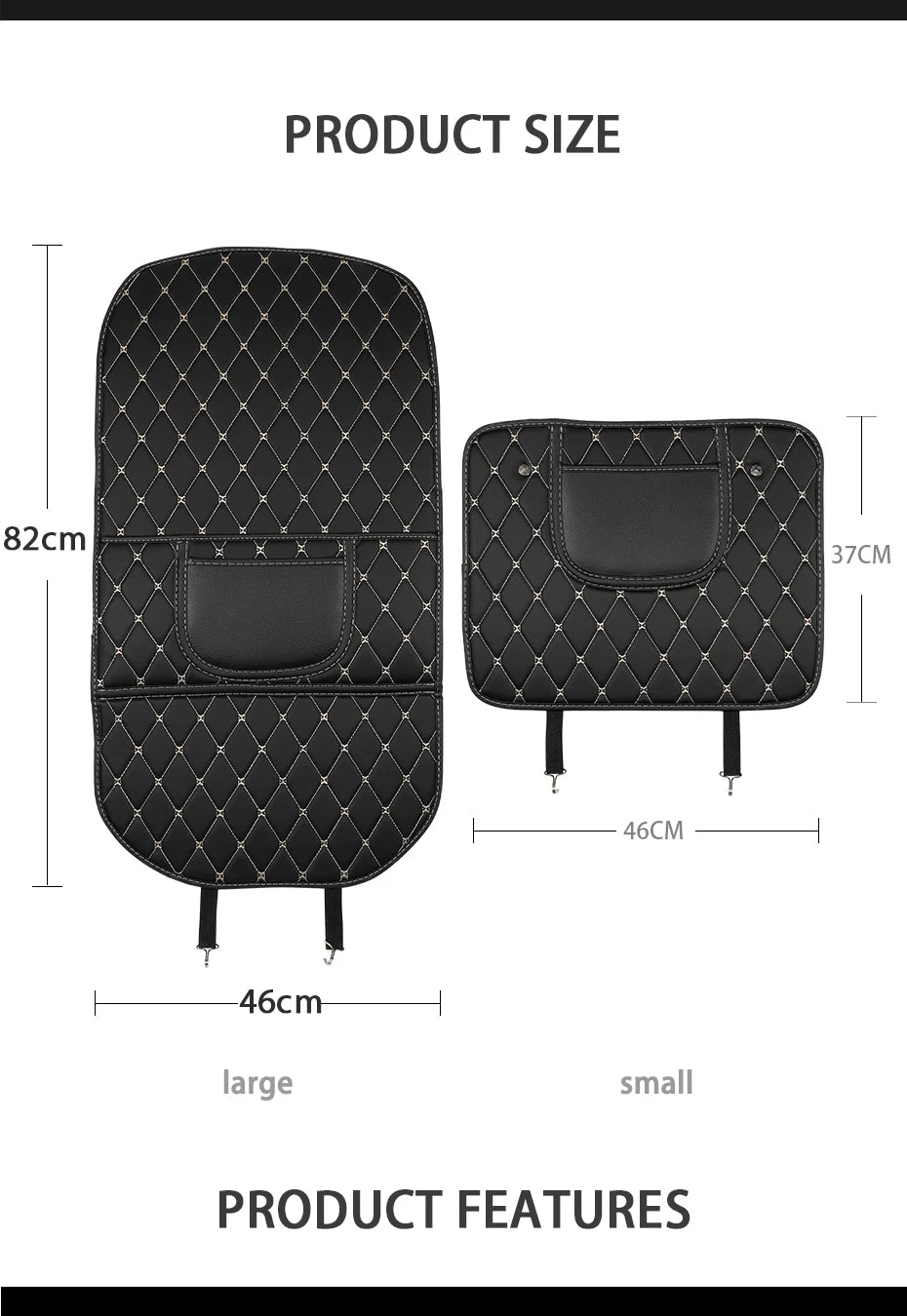 PU Leather Car Seat Back Protector – Anti-Kick Pad for Kids, Child Kick & Dirt Protection, Auto Accessories