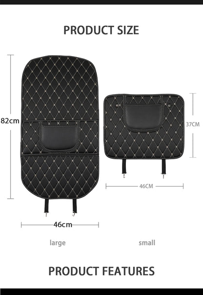 PU Leather Car Seat Back Protector – Anti-Kick Pad for Kids, Child Kick & Dirt Protection, Auto Accessories