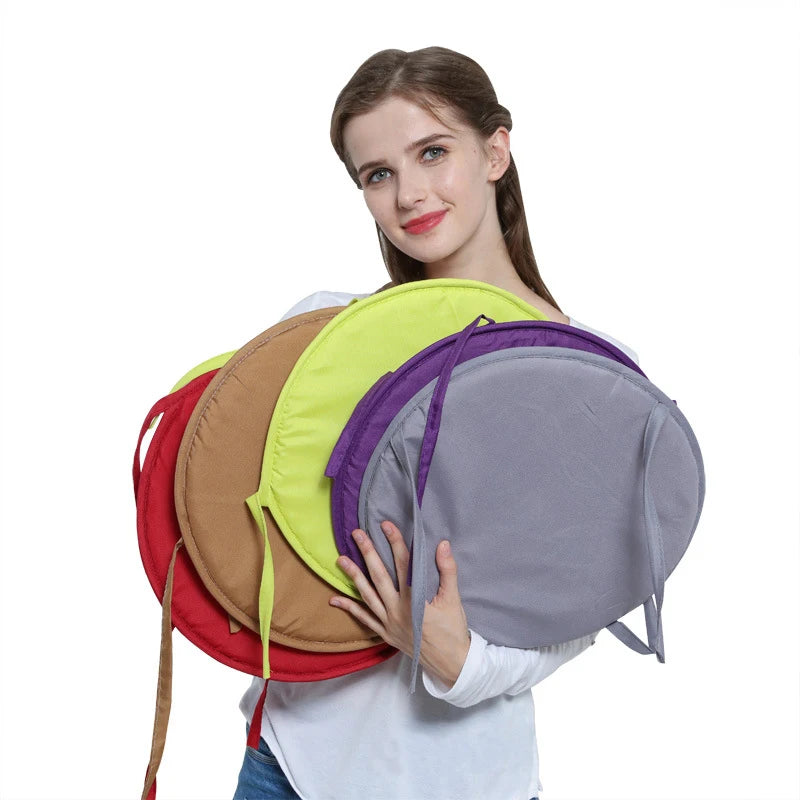 Round Chair Cushion – Candy Color Seat Pad with Drawstring, Home Decor & Office Chair Cushion, 30cm & 38cm