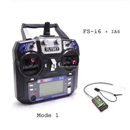 Flysky FS-i6 2.4G 6CH RC Transmitter Controller – FS-iA6 Receiver for Helicopter, Plane, Quadcopter & Glider