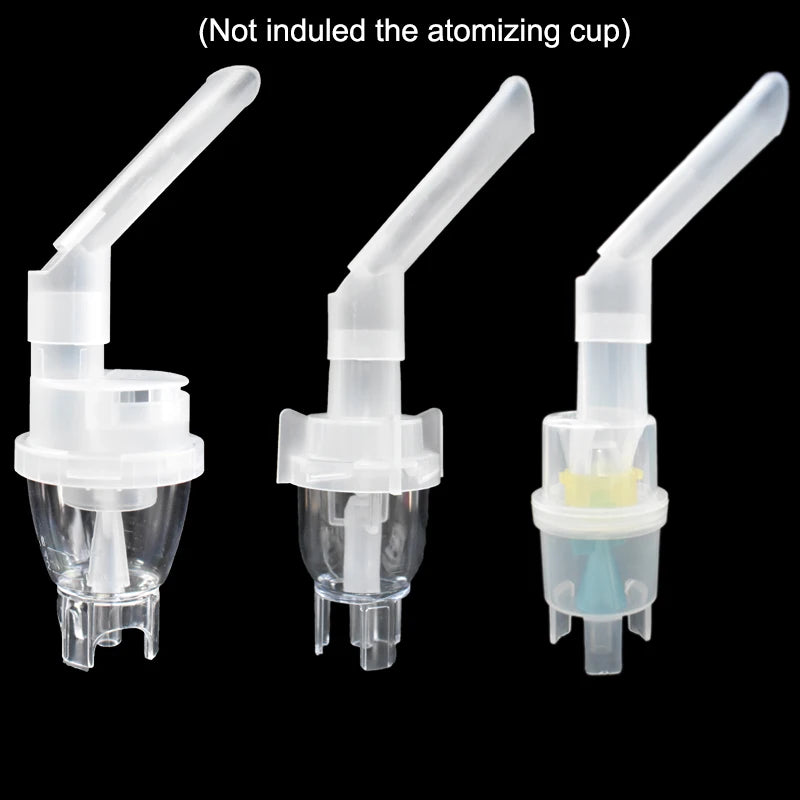 3-Piece Household Nebulizer Kit — Inhaler Cup and Compressor Mouthpieces, Medical Steam Inhaler Accessories